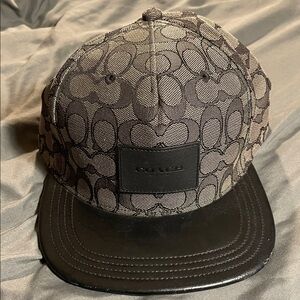 Coach Men's Monogram Baseball Cap in Black and Brown